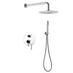 Душевая система Abber Emotion встраиваемая с верхним душем с лейкой со смесителем хром (AF8818)