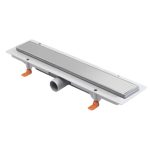 Лоток душевой MCH Klasik с комбинированным затвором 450х60 мм d40 мм решетка из нержавеющей стали (CH450K)