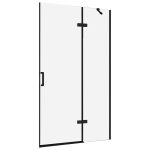Душевая дверь Abber Zart стекло прозрачное 90х195 см профиль черный 6 мм распашная (AG08090B)
