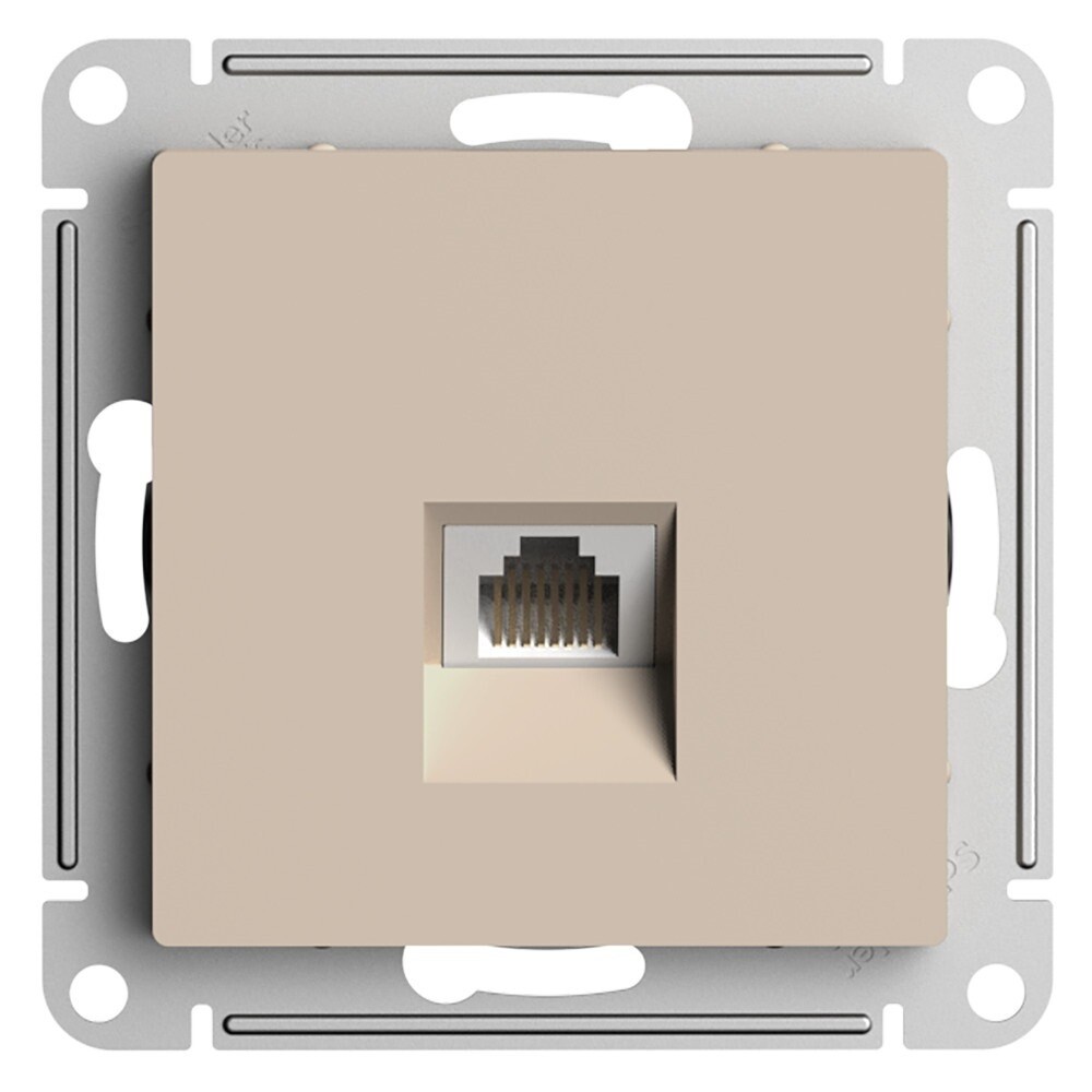 original-8590.jpg Розетка компьютерная Systeme Electric AtlasDesign встраиваемая песочная RJ45 (ATN001283) — изображение 1
