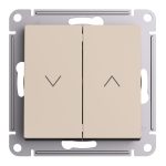 Кнопка управления жалюзи Systeme Electric AtlasDesign встраиваемая песочная (ATN001219)