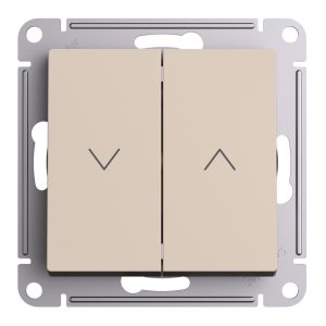 Кнопка управления жалюзи Systeme Electric AtlasDesign встраиваемая песочная (ATN001219)