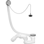 Сифон для ванны Viega 1 1/2x50 мм с выпуском d70 мм с переливом с соединением 40/50 мм (311537)