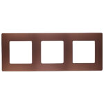 Рамка Legrand Etika трехместная какао (672573)