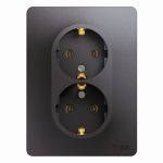Розетка Systeme Electric Glossa встраиваемая графит (GSL001324)