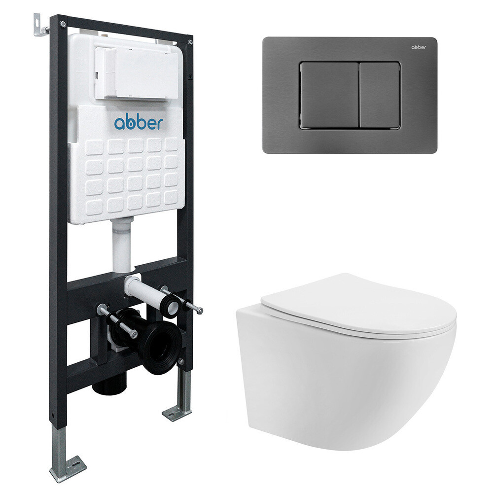 original-9360.jpg Комплект инсталляции Abber с унитазом Bequem с кнопкой никель и сиденьем микролифт (AC1100T-AC0105-AC0120NG) — изображение 1