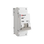 Автоматический выключатель модульный EKF PROxima ВА 47-100 1P 80А тип C 10 кА 230 В (mcb47100-1-80C-pro)