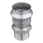Соединитель VALTEC (VTi.901.I.002805) 28 мм х 3/4 НР(ш) нержавеющая сталь