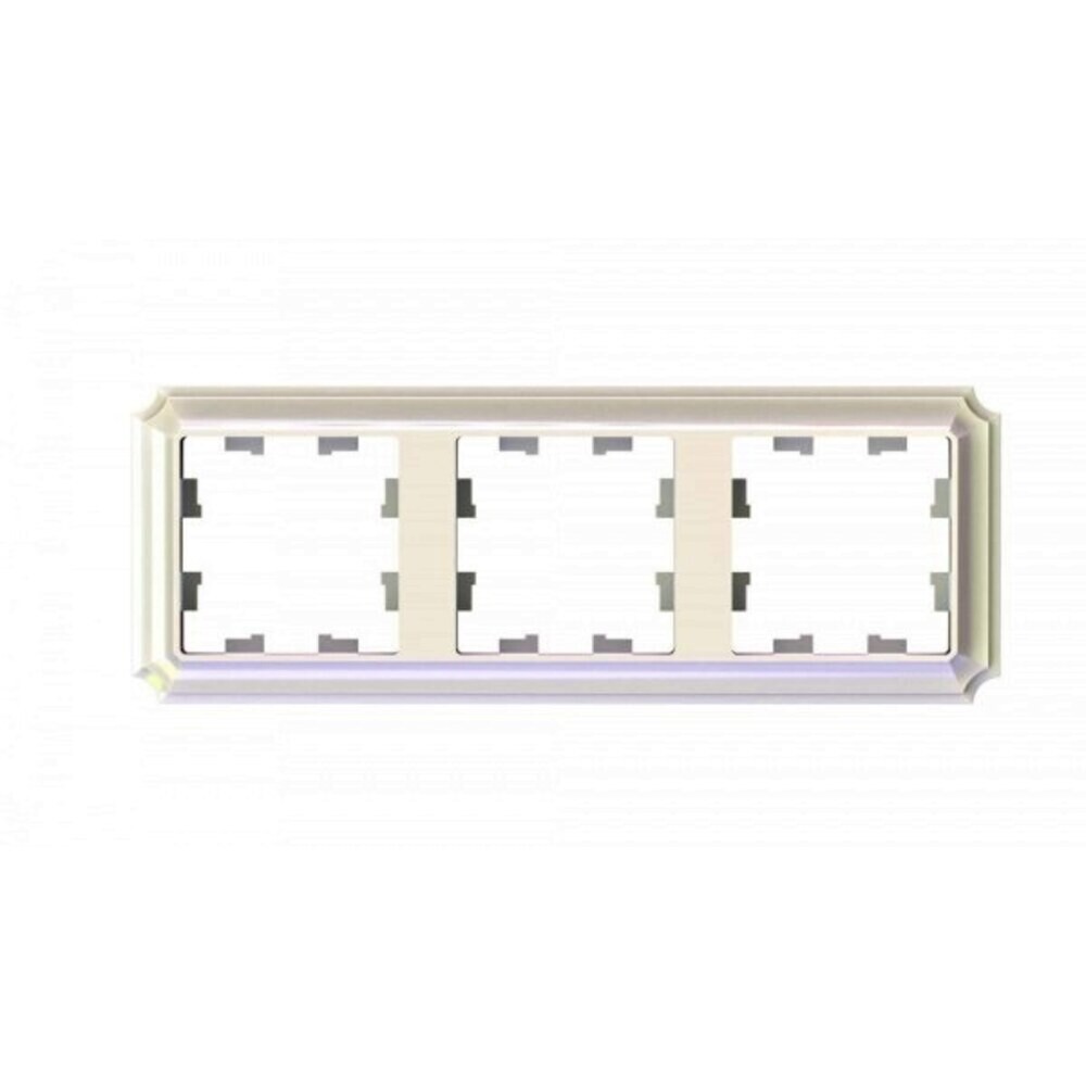 original-995.jpg Рамка Systeme Electric AtlasDesign Antique трехместная жемчуг (ATN100403) — изображение 1