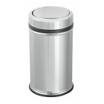 Контейнер для мусора Primanova с вращающейся крышкой 11 л металл хром